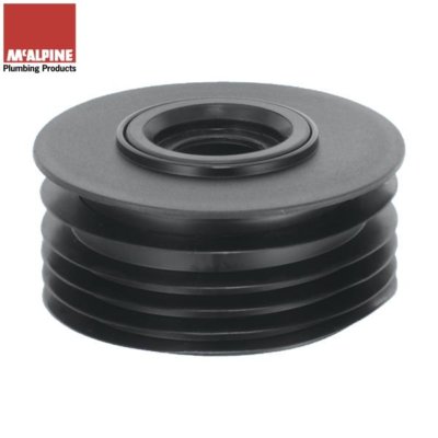 McALPINE DC2-BL Black 110mm Soil Waste Pipe Reducer to 32mm or 40mm Push Fit