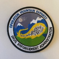 DEA Operation Mountain Express Patch - 4 1/4" - NEW