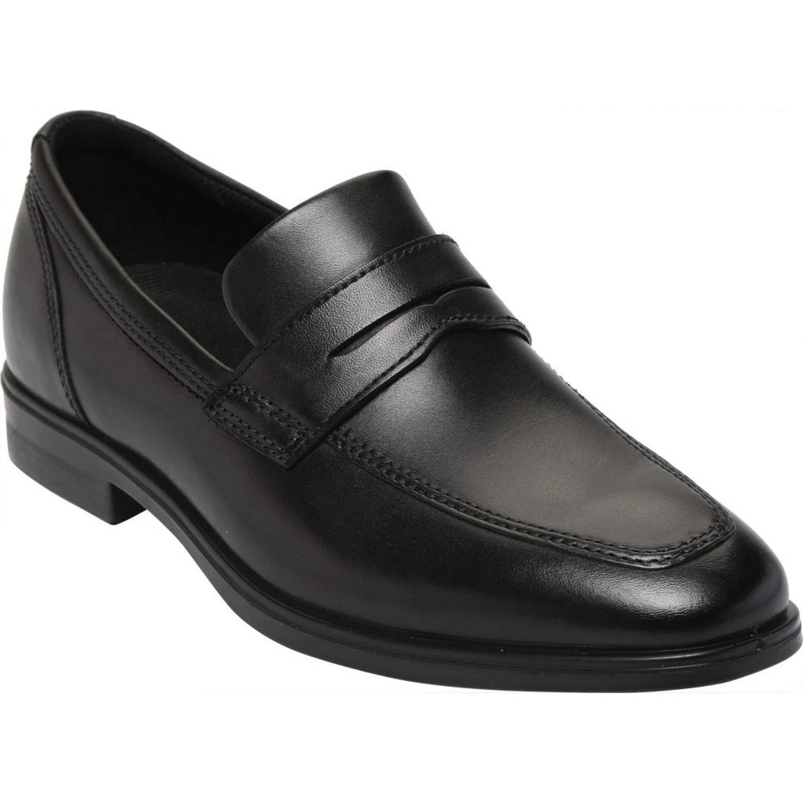 Scarpe eleganti mocassino slip on Ecco Queenstown nero Penny EU 44 uomo 10 10 5 US