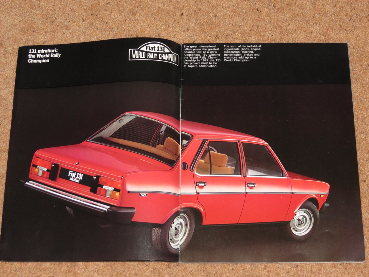 Brochure FIAT 131 RACING 1978 - Format 10x21cm, Texte Français - État Correct