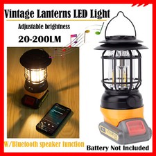 Portable LED Light w/Bluetooth Speaker For Dewalt 20V Outdoor Camping Lantern