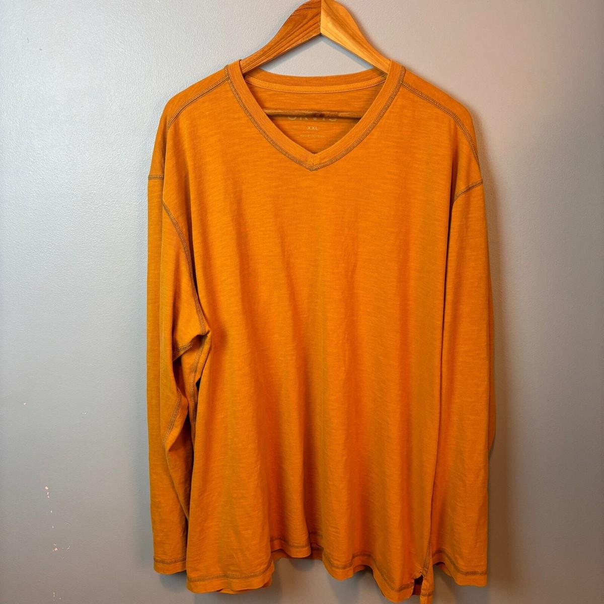 Orvis V-Neck Long Sleeve Shirt Henley Men