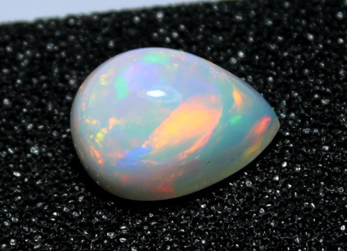 Assuasive natürliche äthiopische weiße Welo Feueropal Cabochon Stein 3,55 Karat - Bild 2 von 12