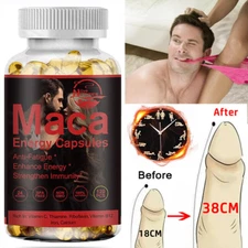 #1 BEST-MALE ENLARGER THICKER LONGER BIGGER 4" GROWTH ENLARGEMENT 120 MACA PILLS