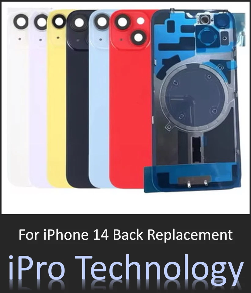 IPRO TECHNOLOGY iPhone 14 Rear Back Glass Replacement Camera Lens Brackets Repair UK