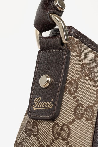 Gucci Brown Monogram D Ring Abbey Pochette Shoulder Bag - Picture 8 of 13