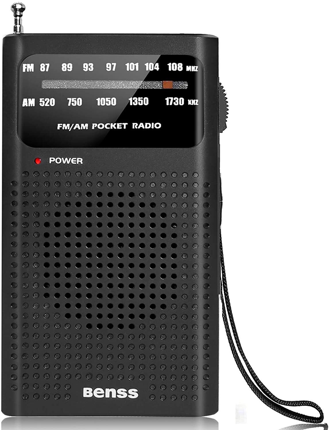 Portable Radio AM FM, Operated by 2 AA Battery, with Speaker & Headphone Jack