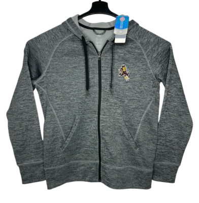 adidas NCAA Women's Small Arizona Sundevils Full Zip Tech Fleece Hoodie Gray