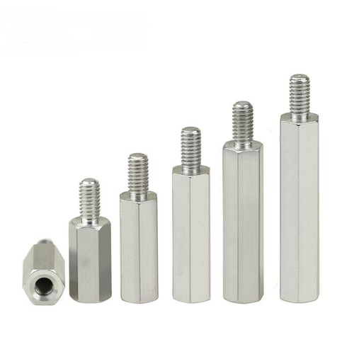 M3 Hex Aluminum Column Thread Sleeve Studs Standoff Pillar Connector Male-Female - Picture 8 of 9