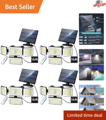 Solar Motion Sensor Lights with Advanced Solar Panel - Long-Lasting Illumination