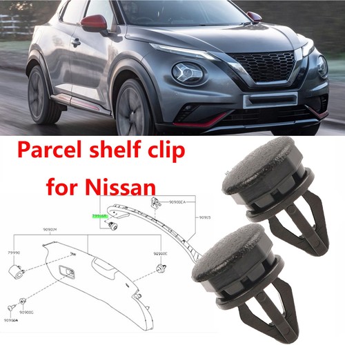 2Pcs Parcel Shelf Hanger Button Shelves Interior Clips For Nissan Juke