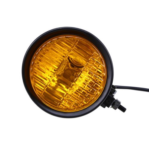 Motorcycle Black Headlight Universal Cruisers Choppers Cafe Racer Cruiser Light - Picture 9 of 12