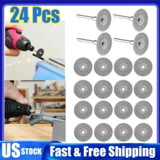 24PCS Diamond Cutting Wheel Saw Blades Cut Off Discs Set for Dremel Rotary Tool