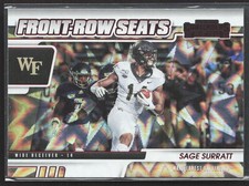 2021 Panini Contenders Draft Picks #31 Sage Surratt Front-Row Seats Red