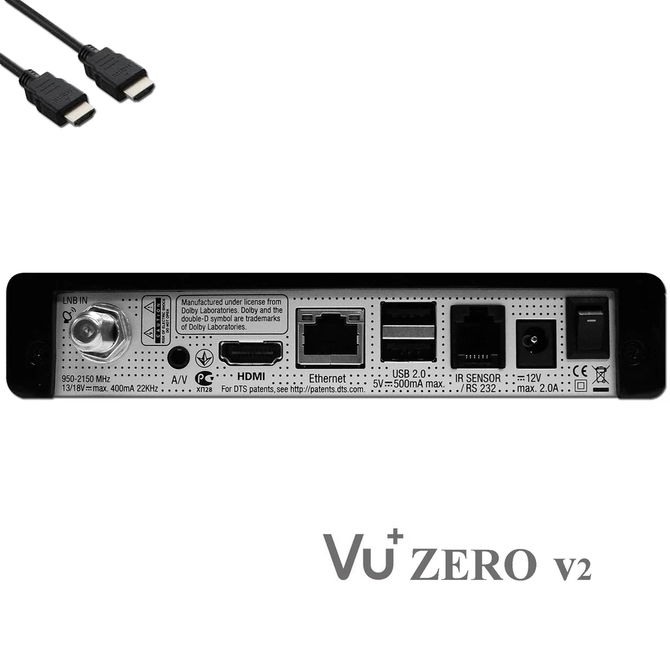 ►VU+ Zero HW Version 2 - 1x DVB-S2 Full-HD Sat Tuner E2 Linux Receiver schwarz✅ - Bild 3 von 4