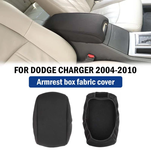 Black Center Console Armrest Lid Pad Cover for Charger Chrysler 300C 2004-2010 - Picture 3 of 10