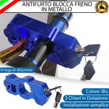 ANTIFURTO BLOCCA LEVA FRENO BLOCCAFRENO IN METALLO BLU PER APRILIA RX 50