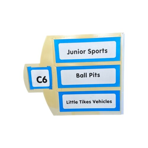 Toys R Us True Aisle Sign C6 Junior Sports, Ball Pits, Little Tikes Vehicles (R) - Picture 1 of 2