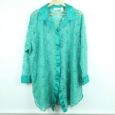 Victorias Secret M L Vintage 90s Gold Label Sheer Lace Nightgown Coquette Girly