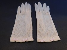  DESIGNER LADIES PALE PINK STRETCH NYLON DRESS GLOVES SIZE MEDIUM