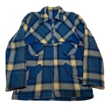 Vintage 40s Union Made Wool Plaid Hunting Jacket Mackinaw Sz S/M