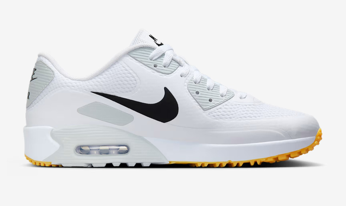 Men's Nike Air Max 90 G White/Black/Gum Bottom Water Resistant