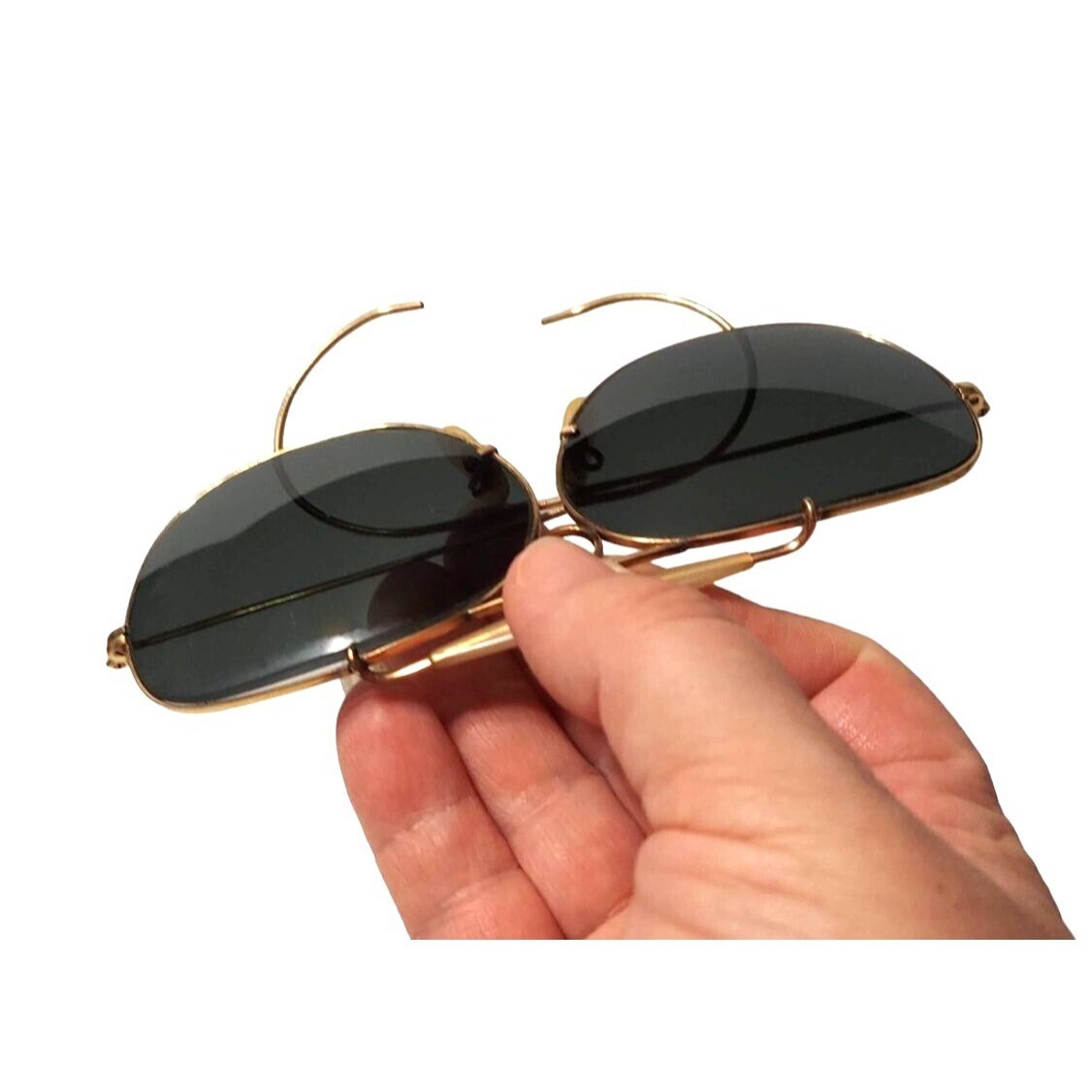 【希少】70s.80sRay-Ban USA アビエーター型 ケース付き 1970s Ray Ban Sunglasses Men's Aviator Gold Original Case