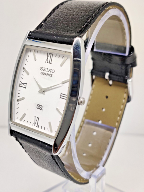 Seiko Quartz DD Men's white Dial 36 mm Men's casual Wrist Watch free shipping