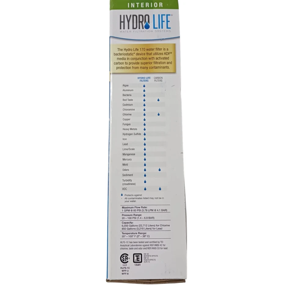 Kit de filtro de agua bajo encimera Hydro Life 52103 HL-170 QC Camco Foto 3 de 4