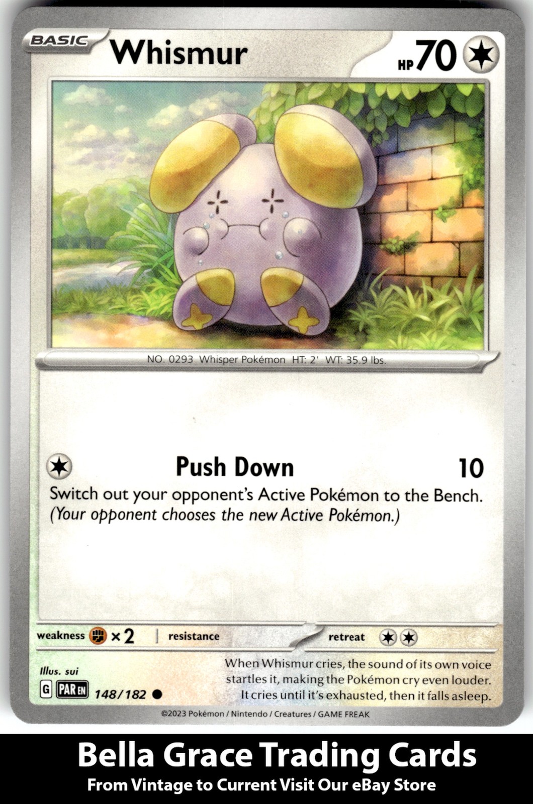 Whismur #148/182 SV04: Paradox Rift Pokemon Common