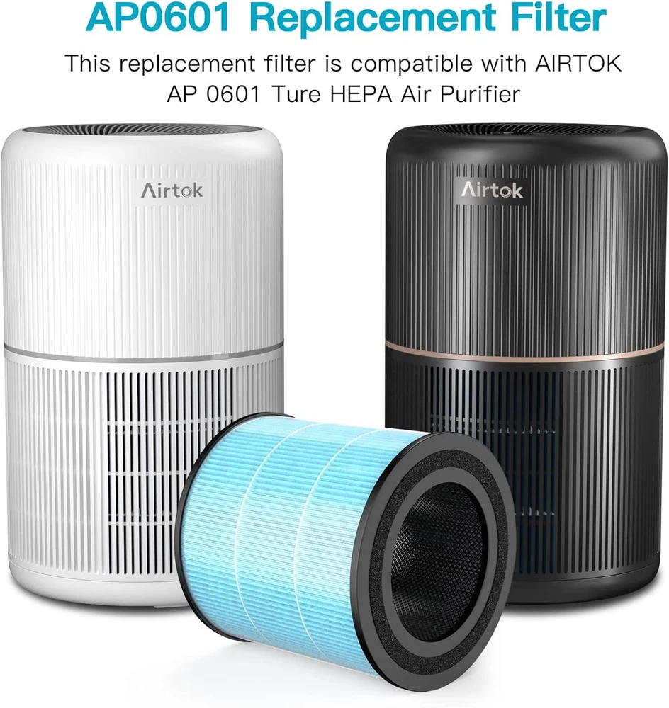 Air Purifier AP0601 4-IN-1 HEPA Blue Replacement Filters High Efficiency