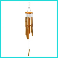 Bamboo Wind Chimes, 38" Wooden Windchimes for Outdoor Handcrafted Memorial Sy...