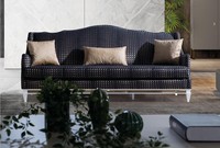 Designer Sofa 3-Er Wohnzimmer Sofas Graue Couchen Luxus Textilsofas Neu