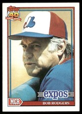 Bob Rodgers 1991 Topps 321 base LP