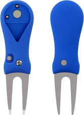 Golf Divot Repair Tool Switchblade Divot Tools with Golf Ball Marker Pop-Up Butt