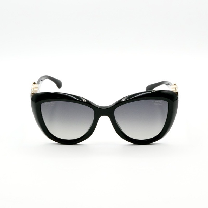 Chanel Sunglasses Coco Mark Heart Mirror Eyewear Black CHANEL Sunglasses: Square Sunglasses, acetate — Fashion | CHANEL main image 4