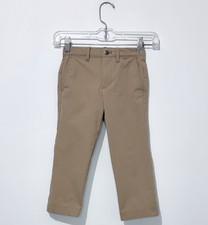 Crewcuts Performance Boys Pants 4 Beige Pockets Drawstring Adjustable Waist NWOT