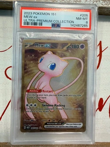 2023 Pokemon 151 Mew ex Ultra Premium Collection. card # 205. PSA 8 METAL!