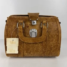 Antique Leather Doctor Bag Medical Satchel Distressed Old Vintage Case - No Key