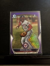 2023 Bowman Chrome -  Edwin Solano Purple Mojo Refractor /299 (RC)