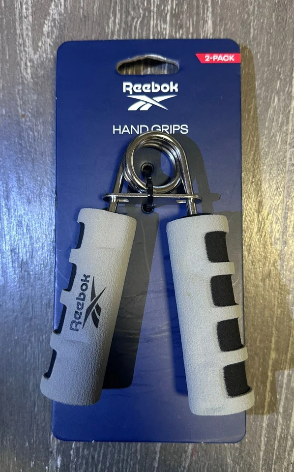 Empuñaduras Reebok - Paquete de 2 - Gris/Negro - Entrenamiento de fuerza y rehabilitación - Nuevas Foto 3 de 3