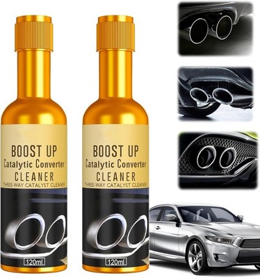 2pcs Catalytic Converter Cleaner Fuel Additive Carbon Removal Boost Gas Diesel