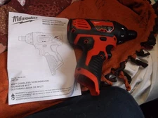 Milwaukee M12 2401-20 Cordless 1/4" Hex Screwdriver Driver (Tool Only)  12V