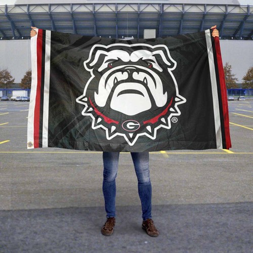 Georgia Bulldogs Dawgs University College Flag - 3x5 Feet, Polyester, Officially Licensed - View #2