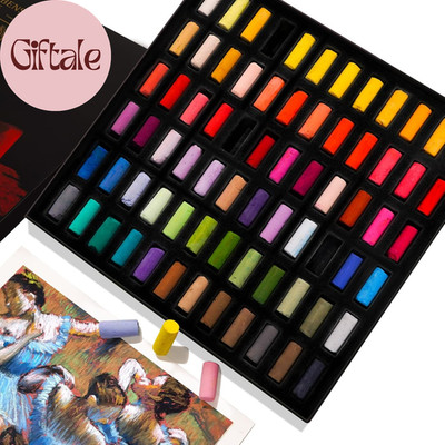 Professional Soft Pastels, Handmade 72 Vibrant Colors Chalk Pastels Smooth and H