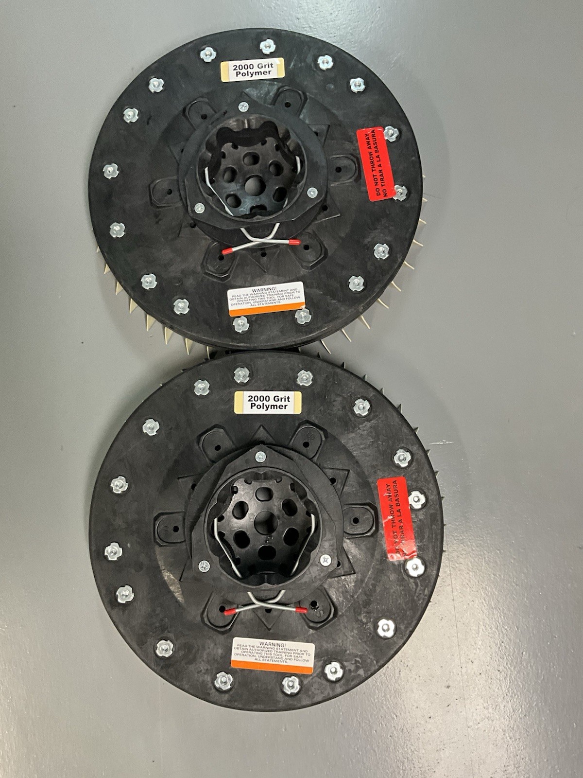 Set Of Two DIAMABRUSH Polishing Abrasive Pad, 16 in., 2000 Grit