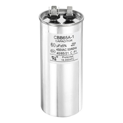 1 Pcs General Purpose CBB65 Capacitor, Aluminum, 450V 60μF ±5%
