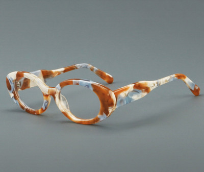 Deluxe Oval Wide Full Rim Bold Acetate Fashion Frames Eyeglass Women Spectacles