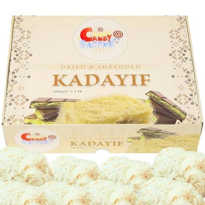 Premium Dried & Shredded Kadayif 500gr (17.6 oz) for Dubai Chocolate Fillo Do...