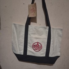 Trader Joe  s Bag Canvas Reusable Heavy Cotton Basic Style Shopping Navy Large